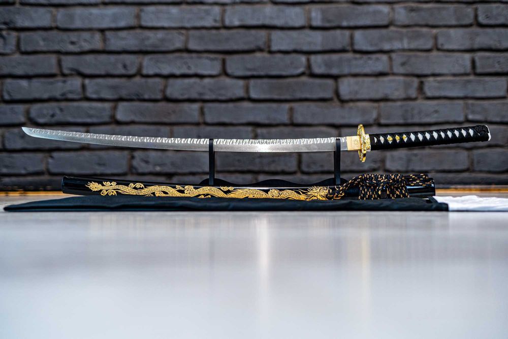 Miecz Samurajski Japońska Katana Stal Damasceńska Handmade Wa-Wa