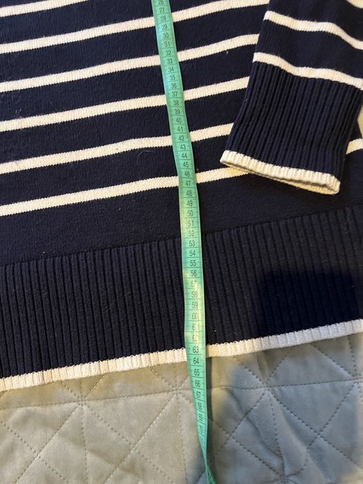Светер Reserved, темно синій у білу смужку, розмір S