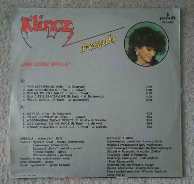 płyta winylowa Klincz Urszula - 1987 rok
