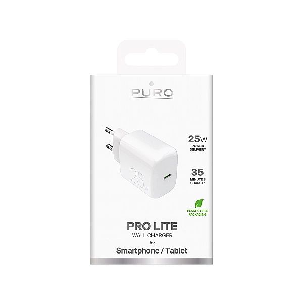 Ładowarka Puro Daily Prolite 25W USB-C Power Delivery - biała