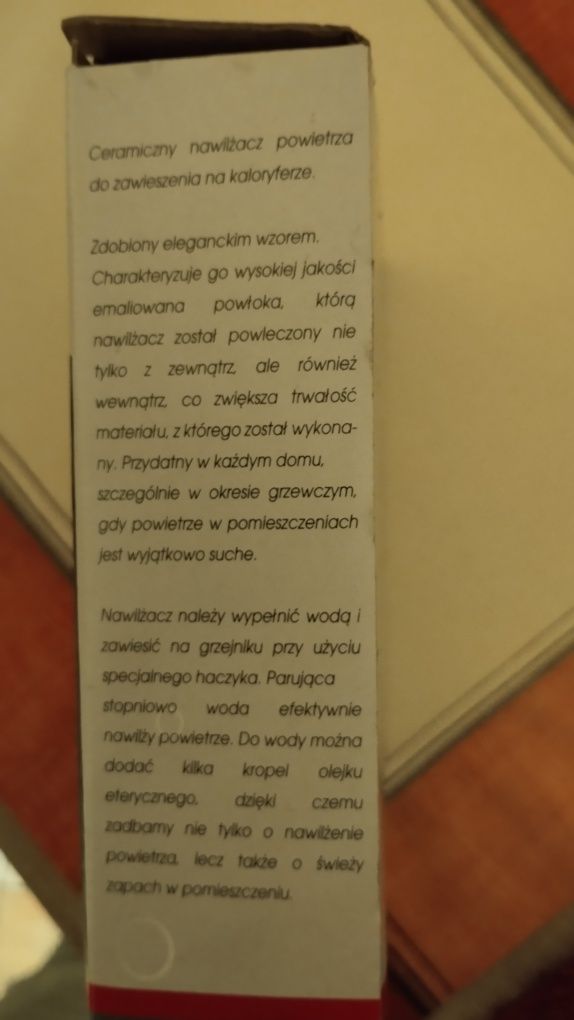 Nawilżacz ceramiczny na kaloryfer. Nowy