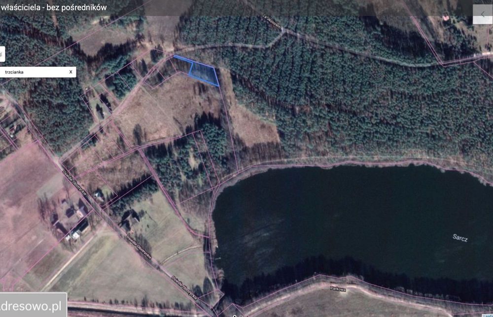 Działka budowlana nad jeziorem Sarcze
