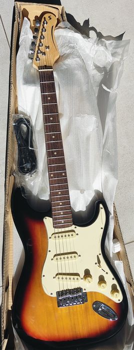 Piękna Gitara elektryczna stratokaster sunburst Nowa Nieużywana