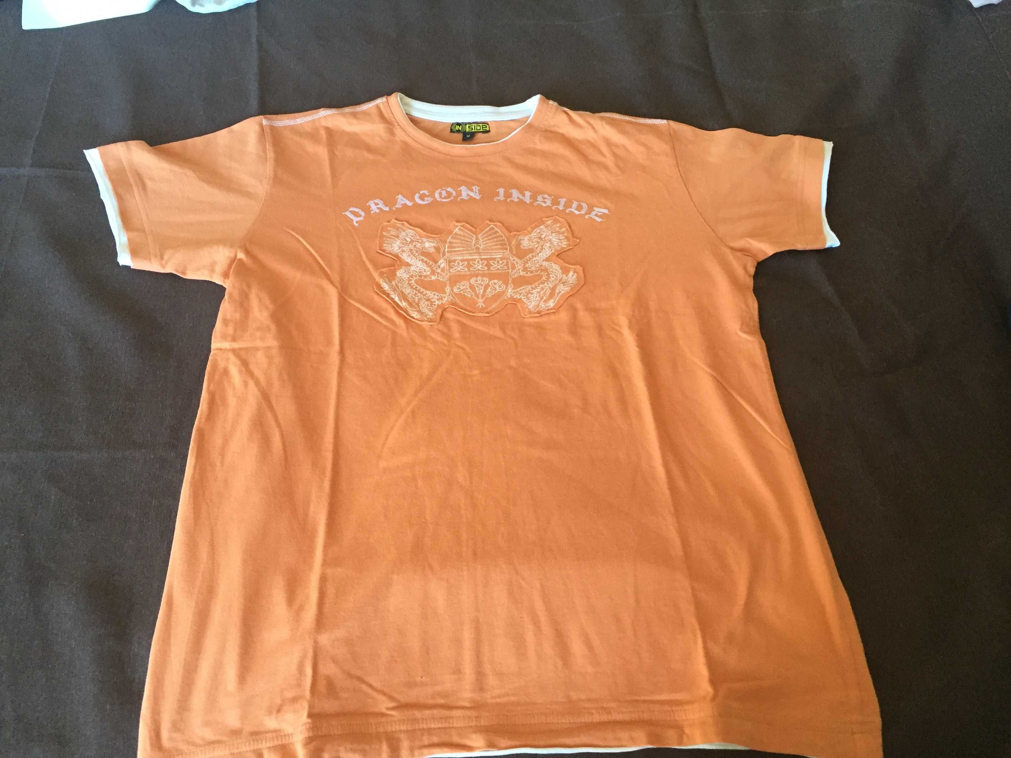 tshirt laranja tamanho m