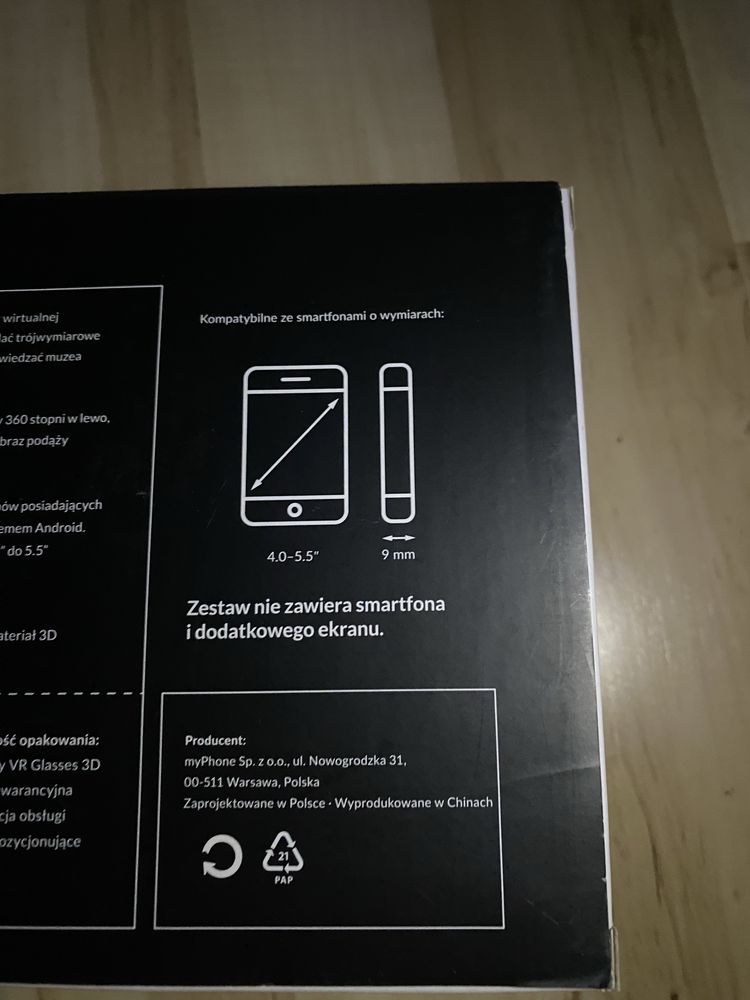 Okulary Gogle 360 Vr na telefon smartfon
