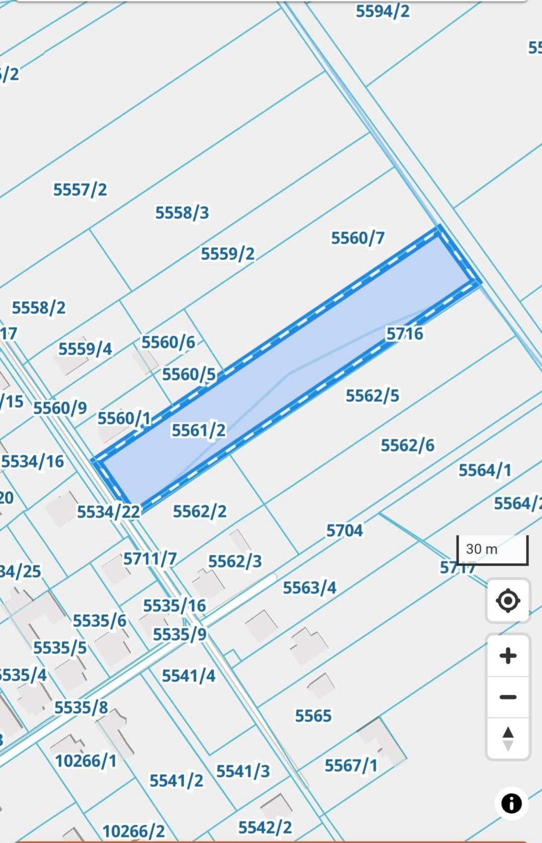 Działka budowlana 4622 m2 Myszkow ul. Boczna