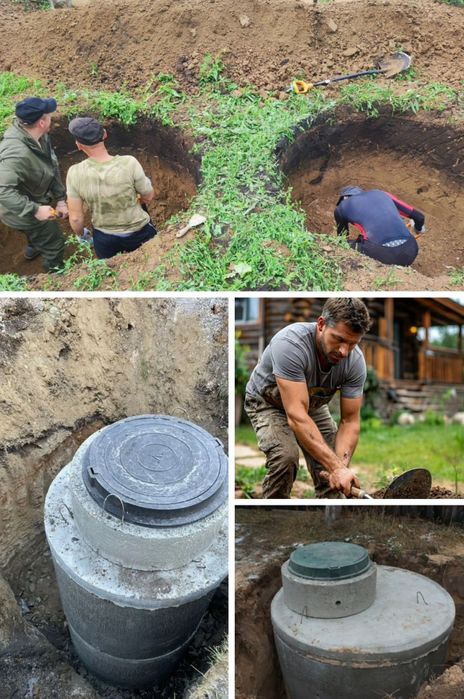 Канализация из бетонных колец септик - ЧС500 надёжно и качественно.