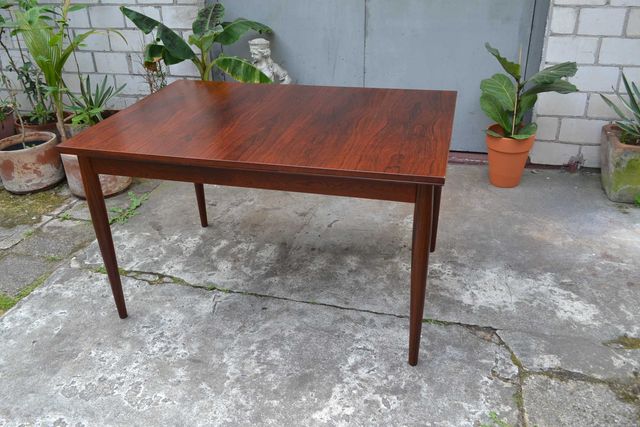 Rozkładany stół z palisandru Lübke Niemcy lata 60te vintage design