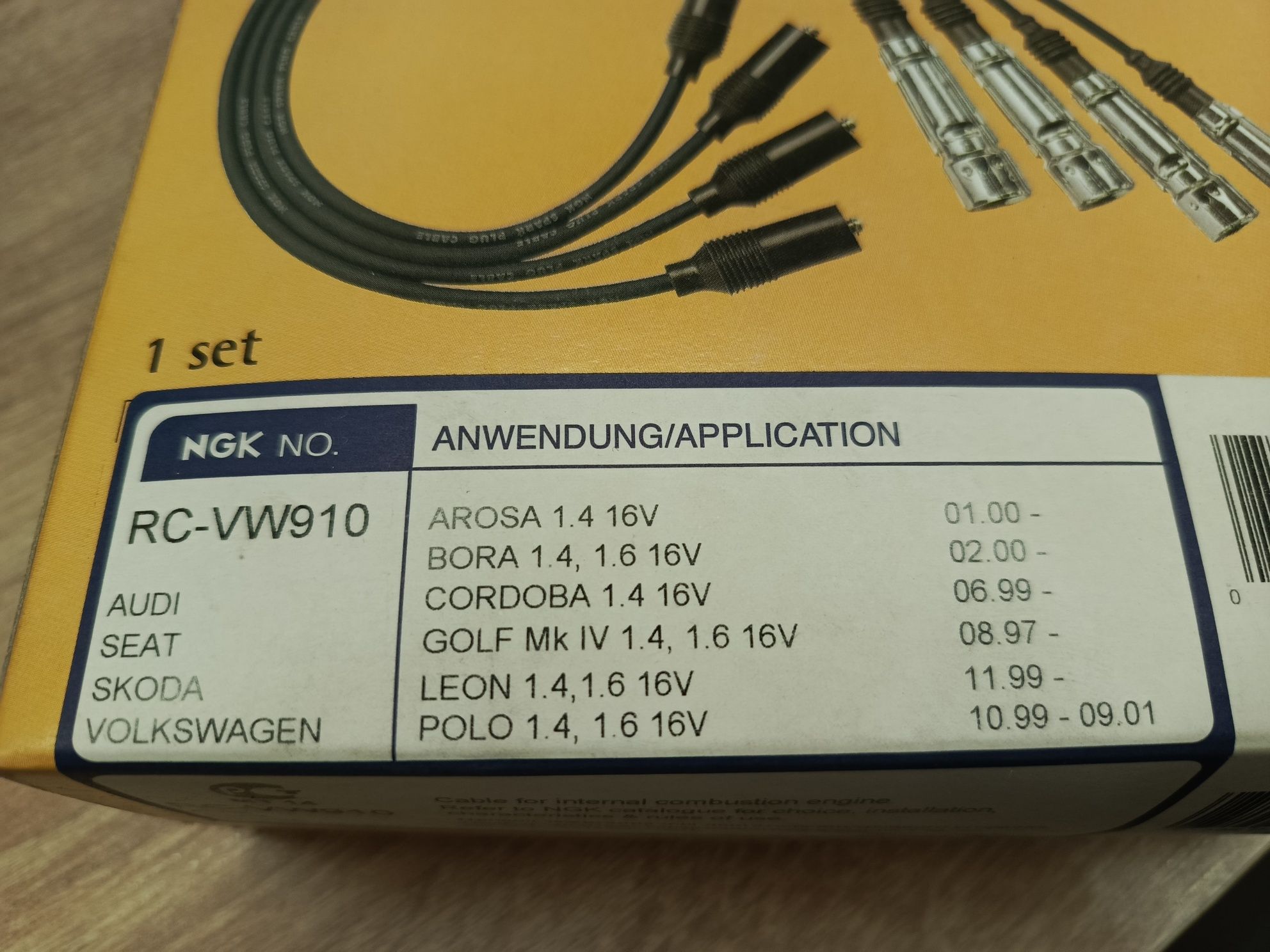 Przewody zapłonowe NGK 7306 RC-VW910