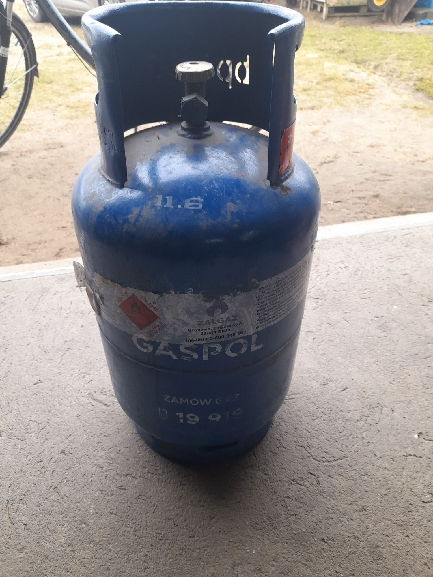 Butla gazowa 11 kg  taboret gazowy 8 kw