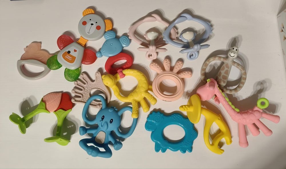 Gryzaki dla dzieci zestaw uspokajające, silikonowe, wodne