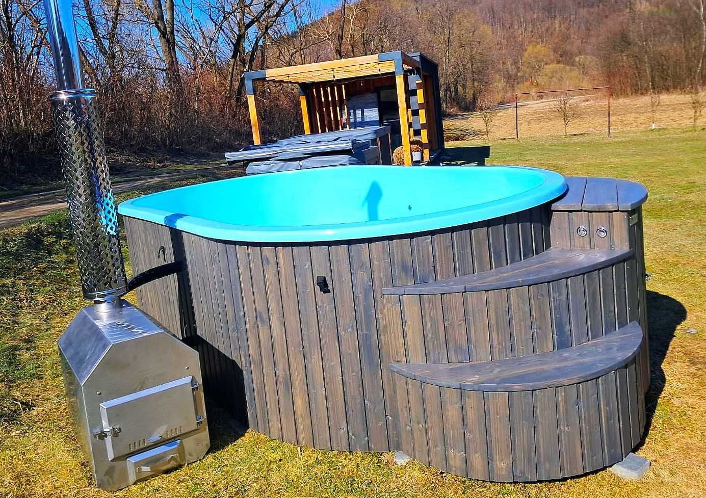 Basen Wolnostojący LAVA Pool, pełne wyposażenie Balia Jacuzzi Dostępne