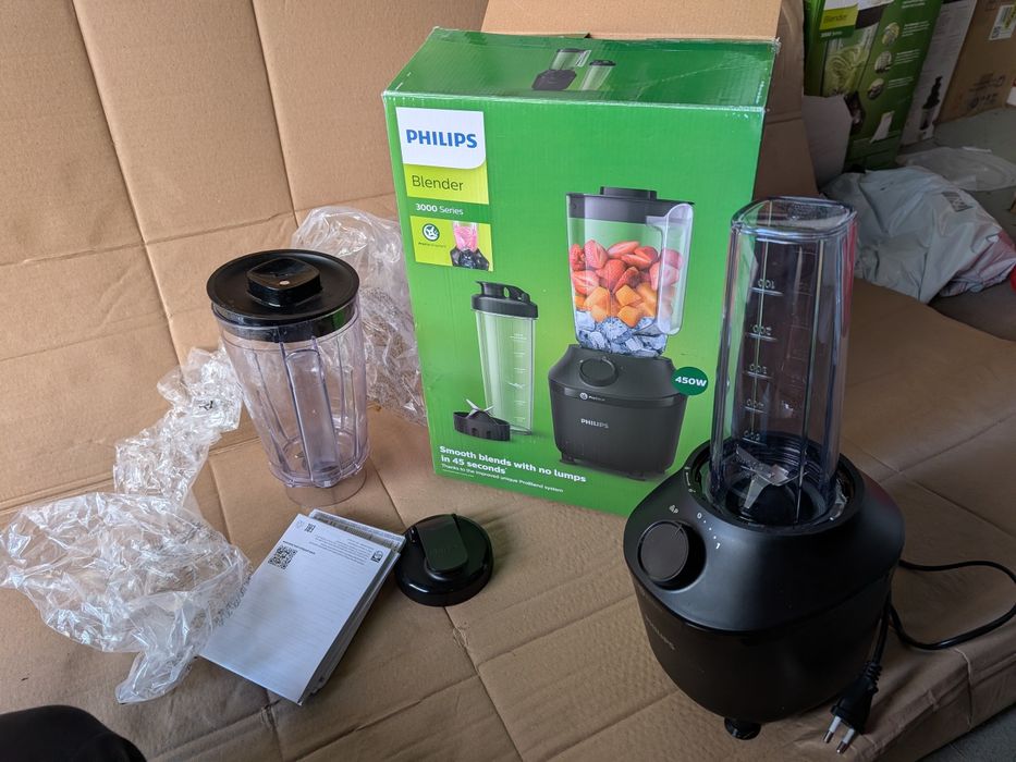 Blender kielichowy 2w1 Philips seria 3000 dwa pojemniki
