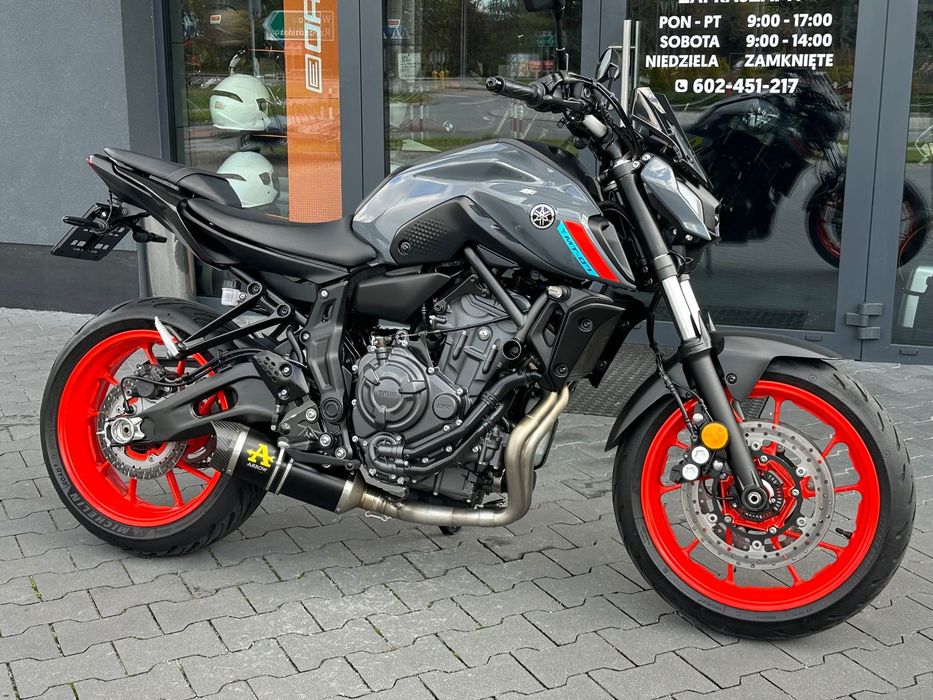 Yamaha MT 07 Bezwypadkowa Pełna MOC+kompletny ARROW 10tys.km Dostawa PL RATY
