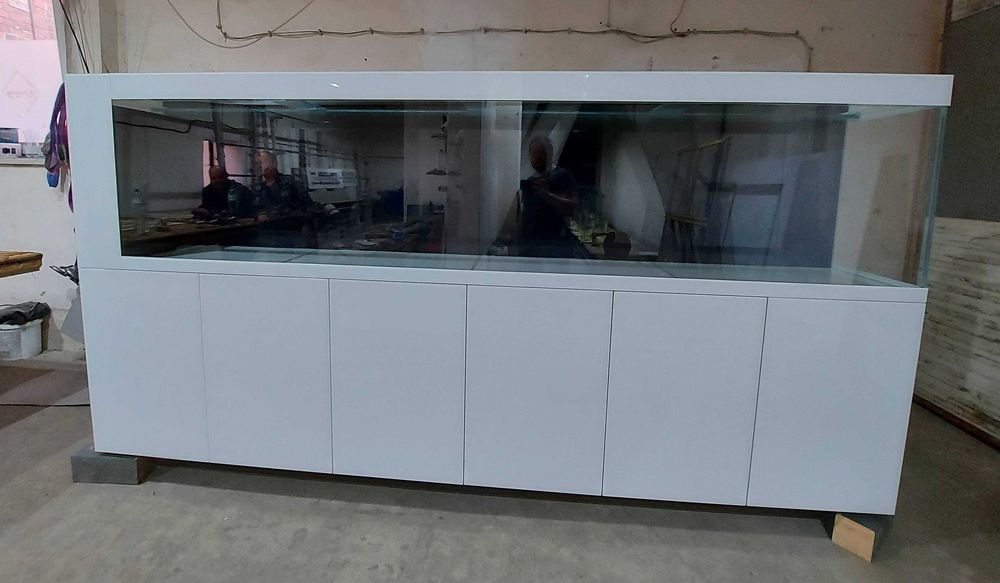 Akwarium morskie zestaw akwarystyczny Sea Garden 320x60x60 biały