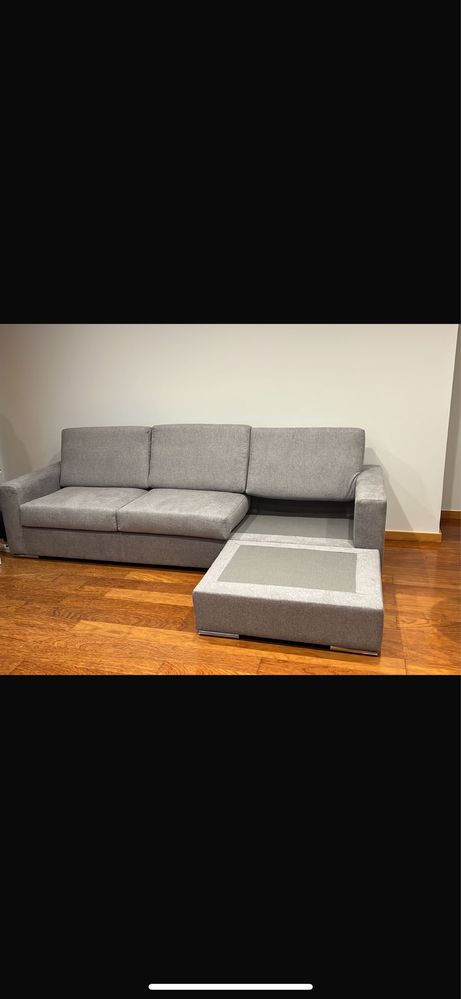 Sofa chaise long cinza
