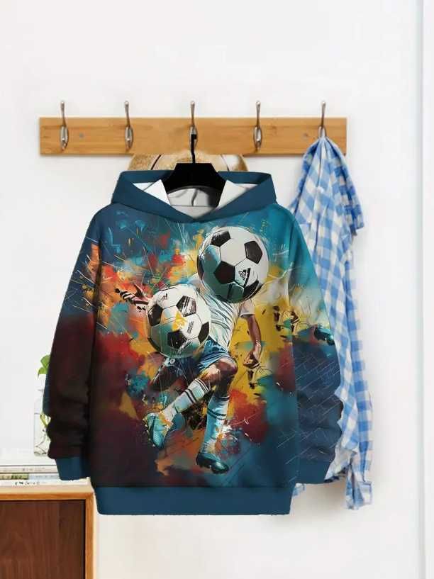 Bluza chłopięca Piłka Nożna 3D 116-122