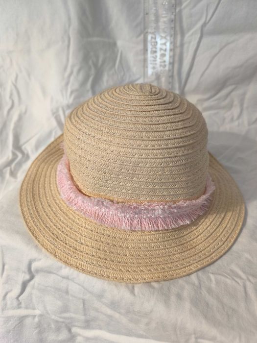 Chapéu para bebê fita rosa