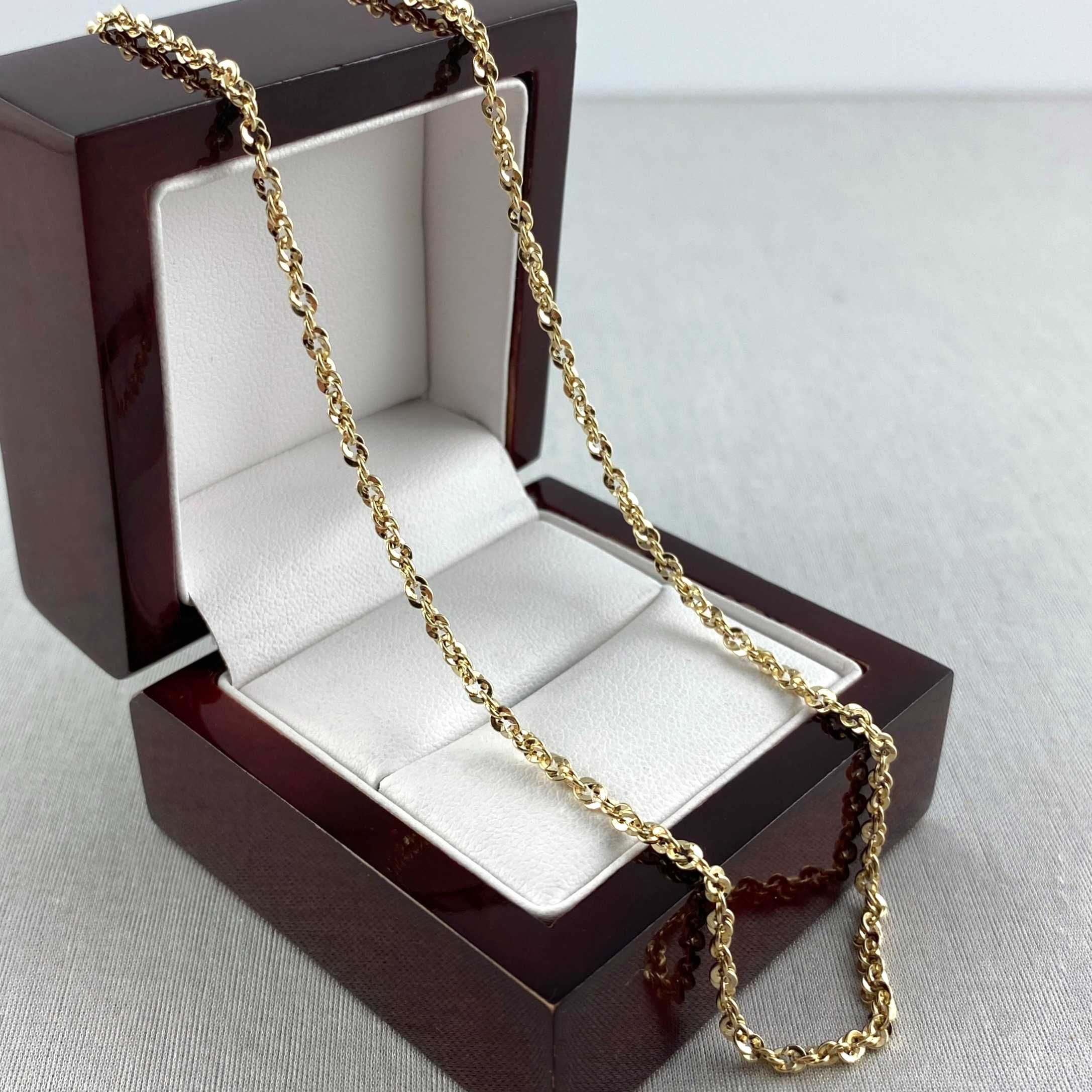 ZŁOTY łańcuszek splot IRYDIA 2,5mm PR. 585 (14K) długość 45 cm