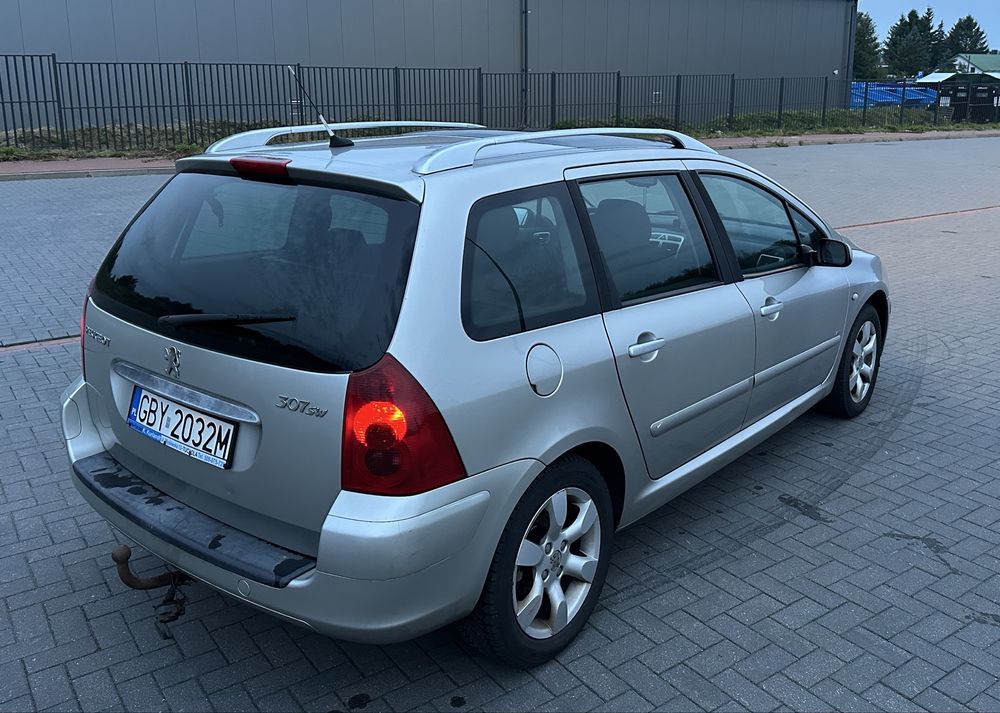 Peugeot 307, 2005r. 1.6 HDI 110KM Panorama Alufelgi Hak