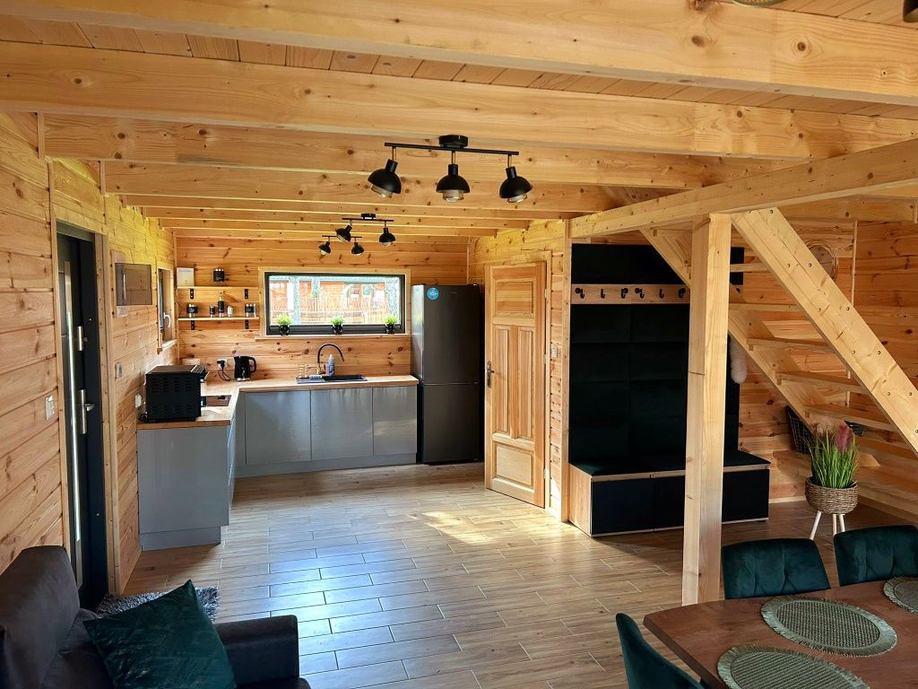 Domek typu stodoła nad jeziorem, balia, jacuzzi,  Kaszuby