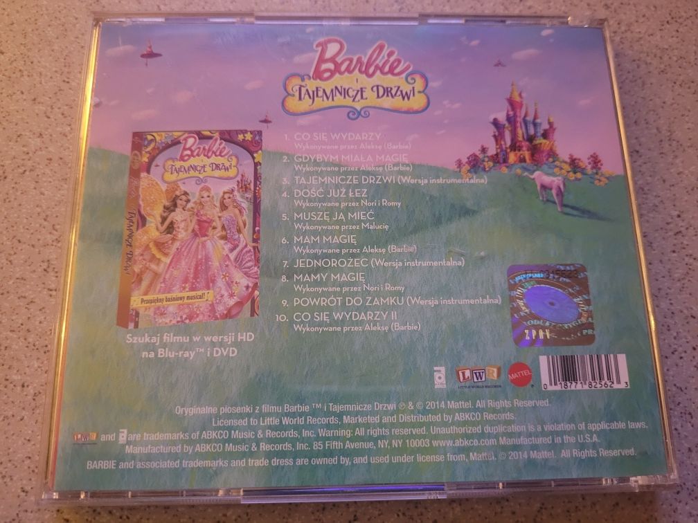 CD Barbie Tajemnicze drzwi Piosenki z musicalu 2014 Mattel