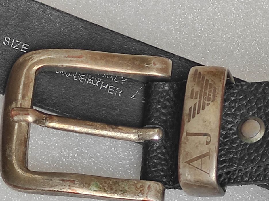 Мужской брючный кожаный ремень б/у ИТАЛИЯ