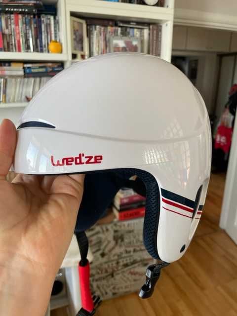 Kask narciarski dla dziecka 53-56 cm biały