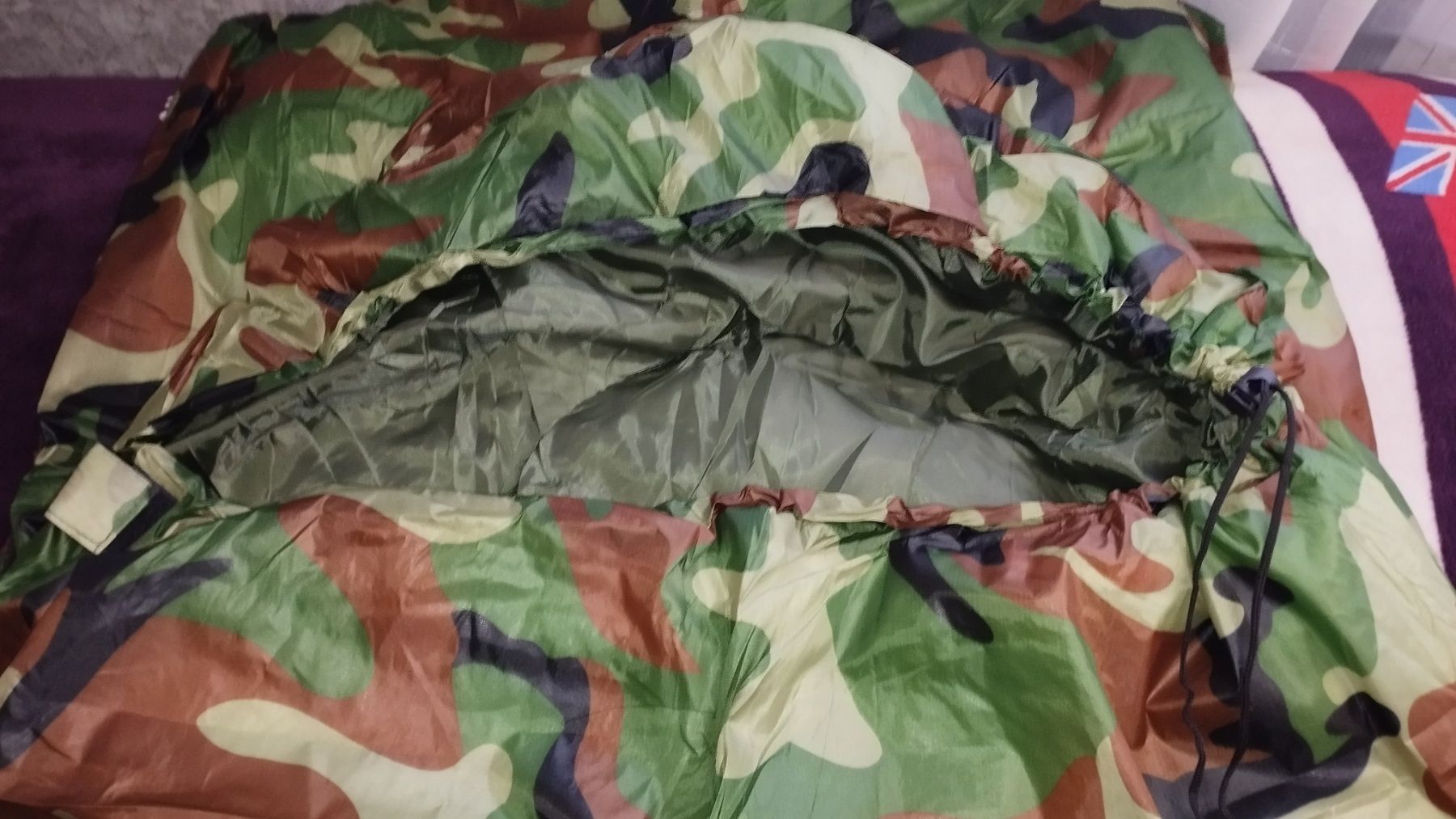 Спальний мішок з капюшоном 180*72 см, Sleeping Bag Камуфляж