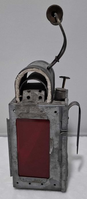 Lampa kolejowa, P.K.P, 13x10x21cm, 987g (Kolekcje, hobby, lampa)