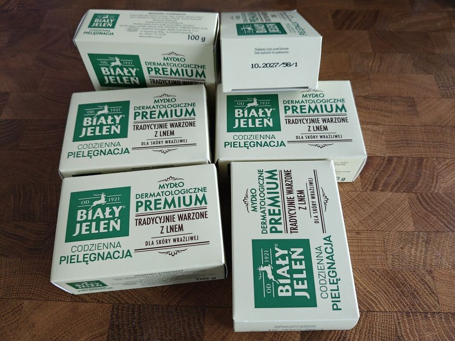 Mydło Biały jeleń z lnem w kartonikach - 6szt