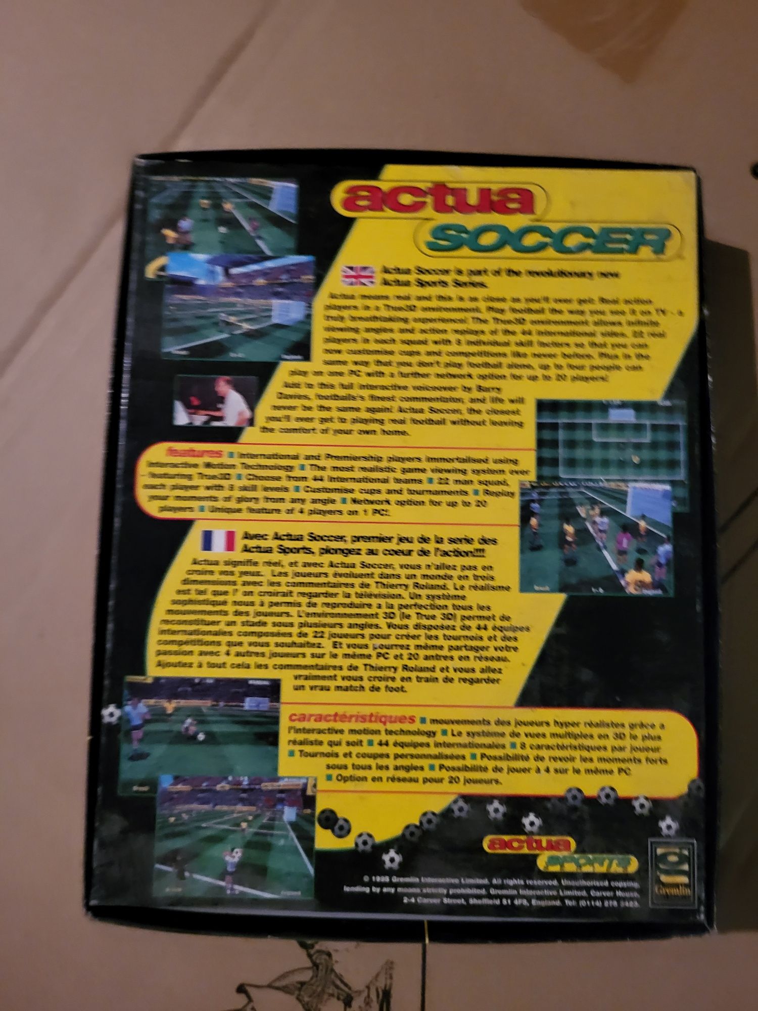 Gra PC CD Actua Soccer super retro komplet