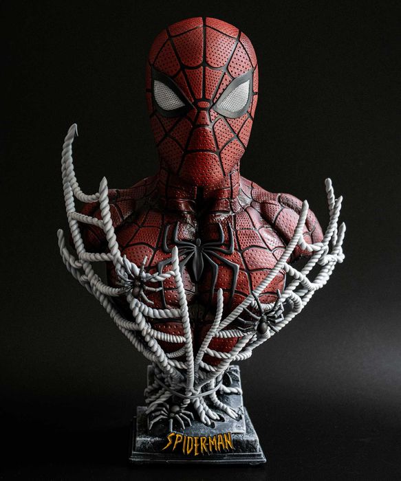 Spiderman Spider-Man popiersie 33cm Figurka Druk 3D Ręcznie Malowana