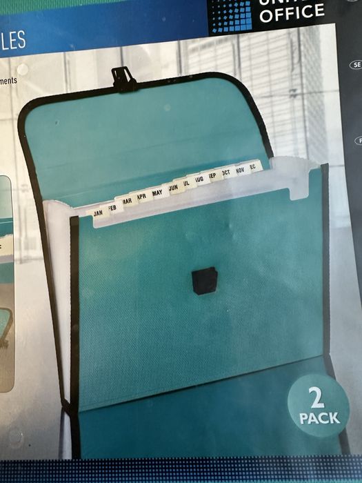 Teczki z przegródkami 2 sztuki (A4, 13 przegródek, nowe w opakowaniu)
