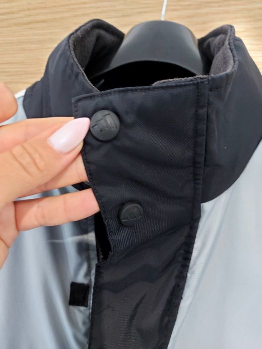 Oryginalna kurtka Adidas ocieplana pikowana roz XL z kapturem modna