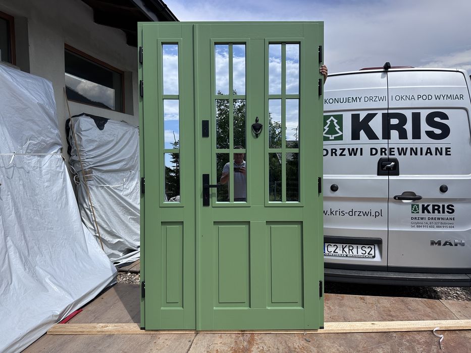 Drzwi Drewniane dwuskrzydłowe 141x235 Cała Polska nietypowe