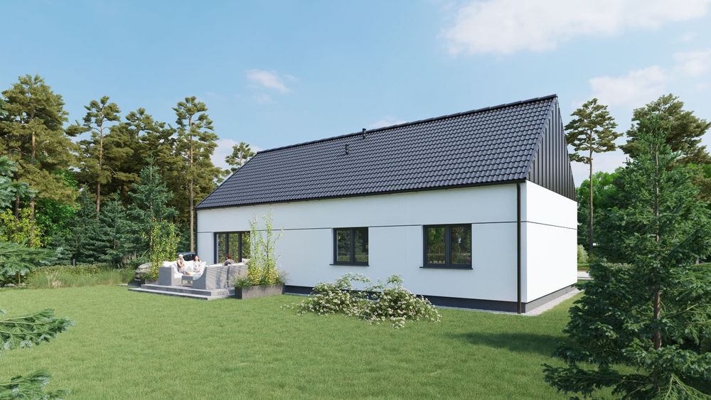 Szydłowo, działka 800 m2 dom 95 m2-8 generacja projektu