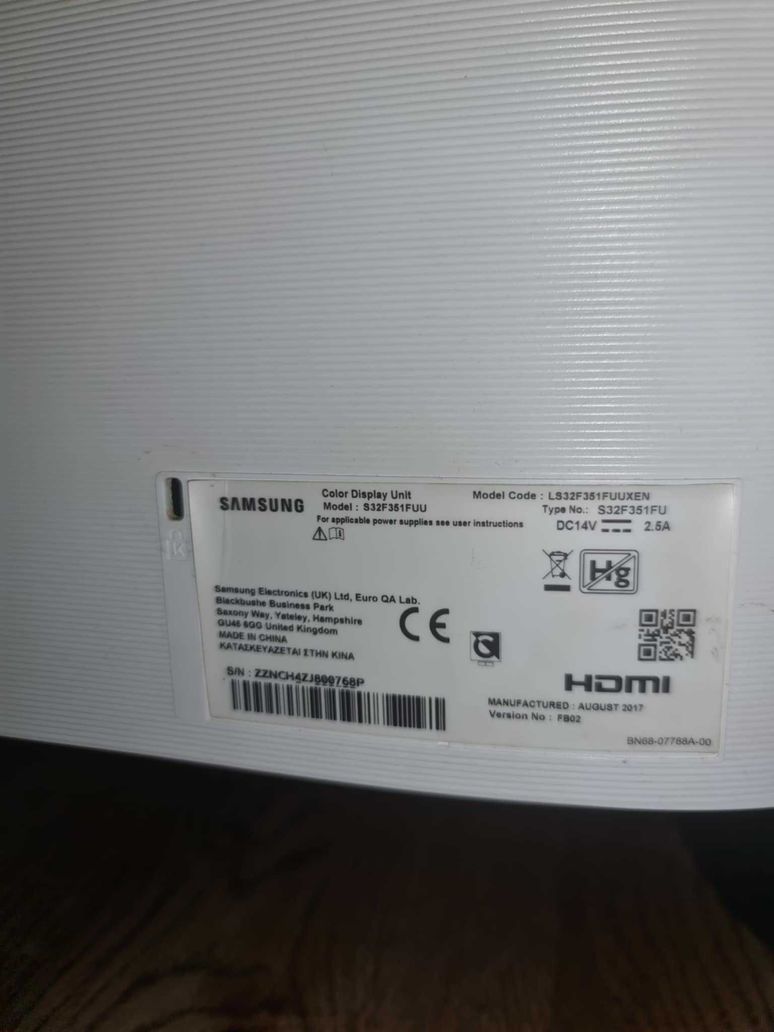 Monitor Samsung S32F351FUUX biały Stan BDB