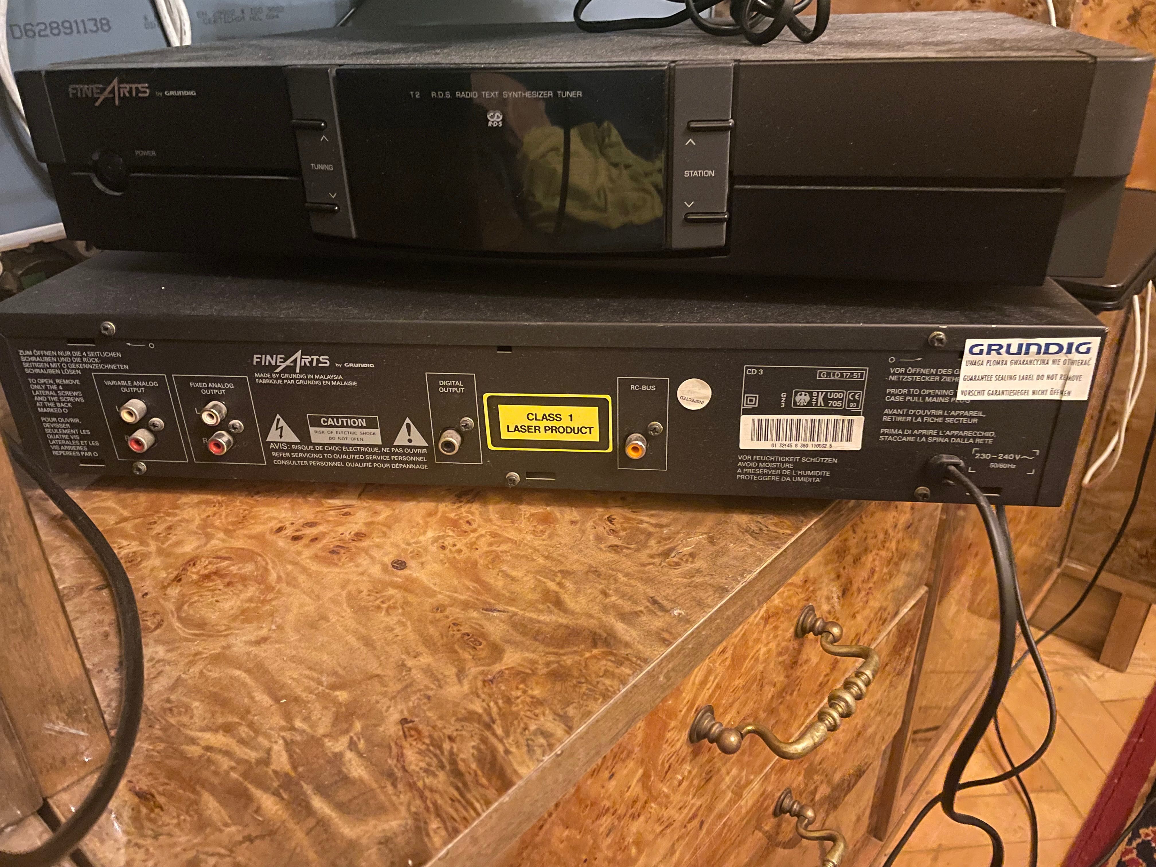 Wieża Zestaw HI-FI Fine Arts Grundig + kolumny Fine Arts