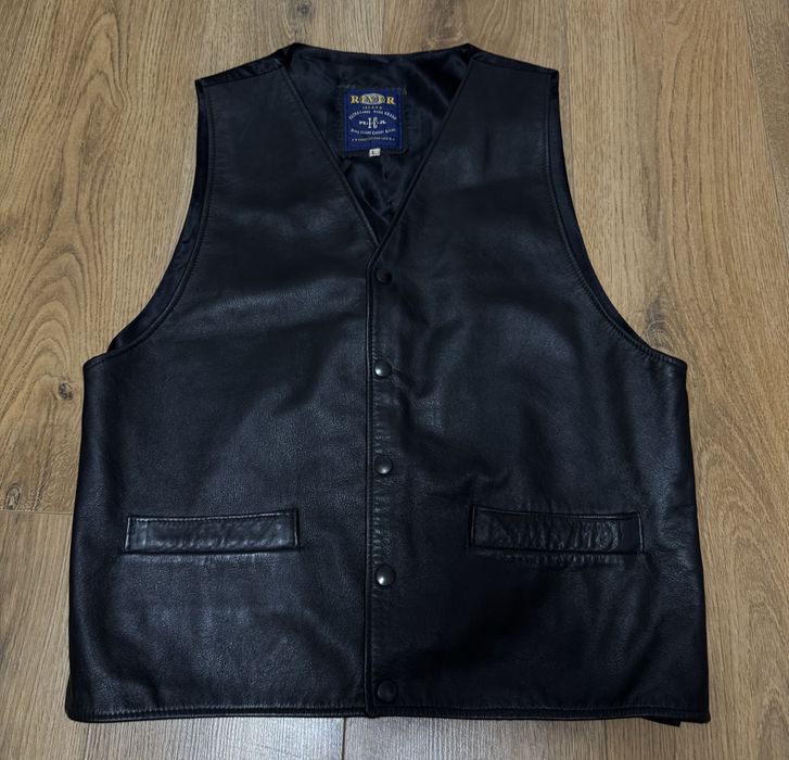 Шкіряний жилет River Island (Rare Label)