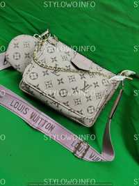 Torebka damska Louis Vuitton torba 3in1 nowość monogram kremowa
