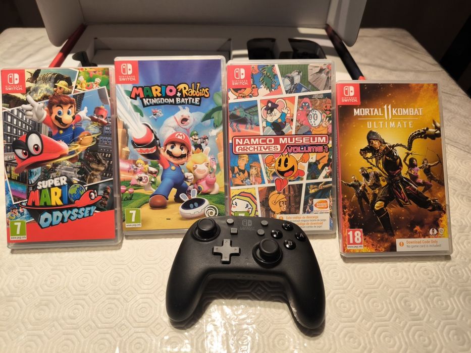 Pack Nintendo Switch V2 + Comando Pro + 4 Jogos Originais | Como Novo!
