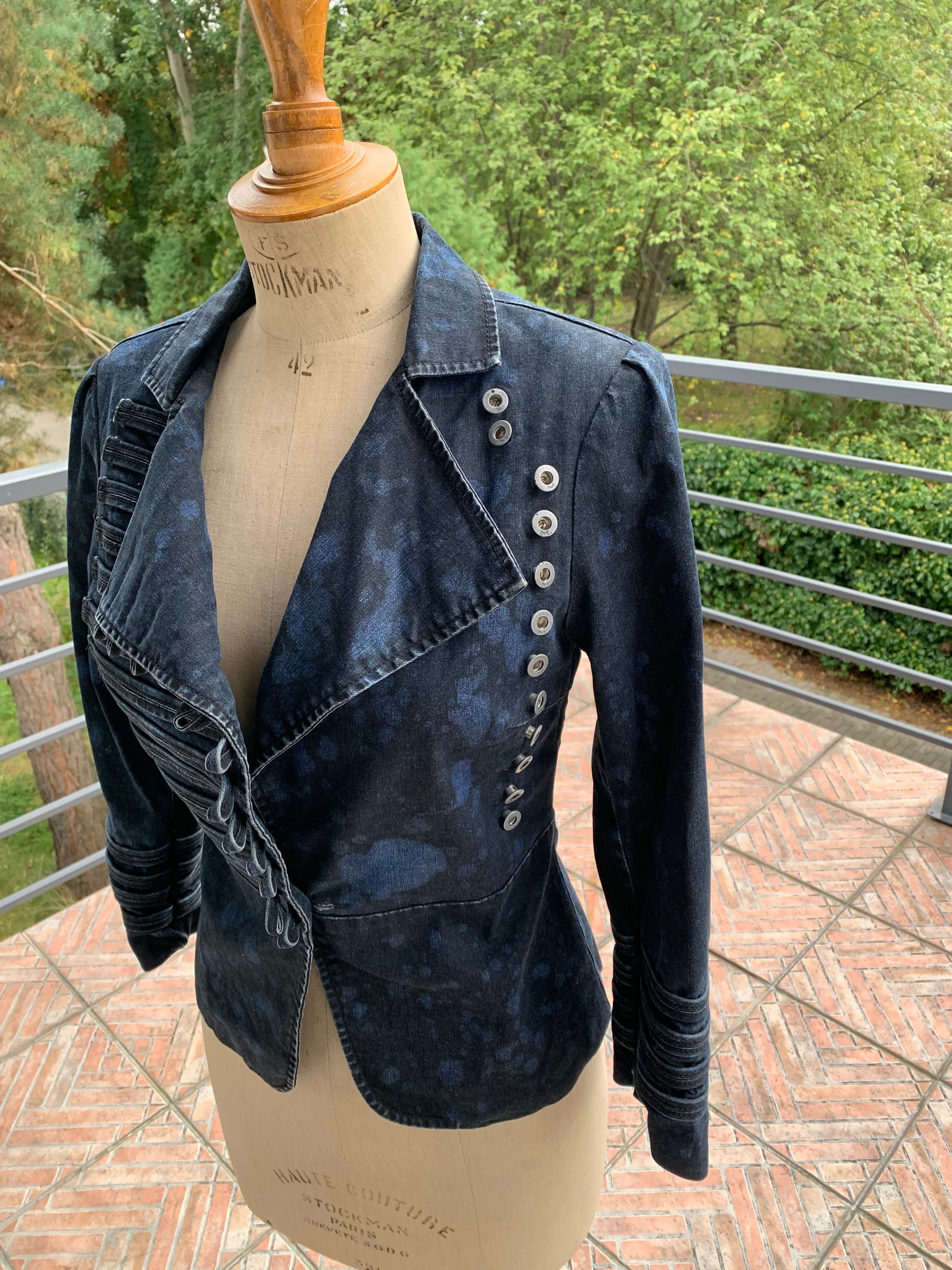 Vero Moda stylowy żakiet jeansowy dżinsowy denim
