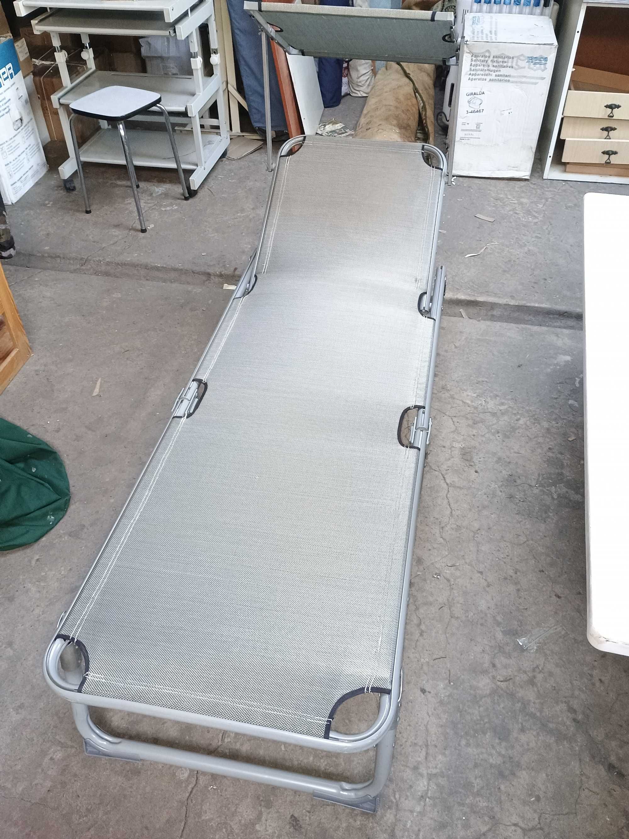 Leżak aluminiowy / łóżko polowe, składane
