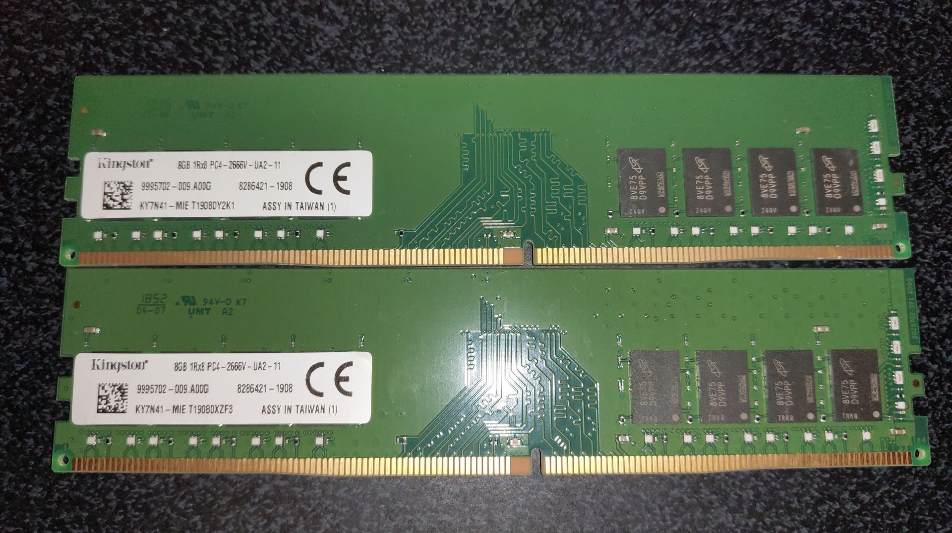 Комплект 16гб(2*8) DDR4-2666 Kingston ValueRam