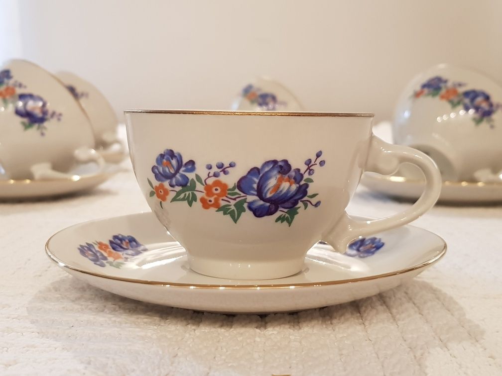 Porcelana Włoclawek,  serwis do kawy,  herbaty Vintage