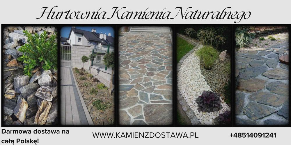Łupek szarogłazowy kamień naturalny do gabionu na skarpę oczko dostawa