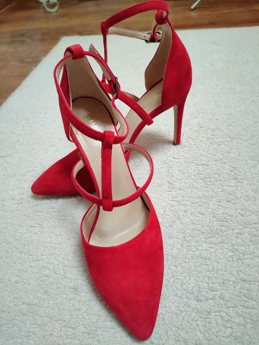 Szpilki Symbiosis czerwone rozmiar 38