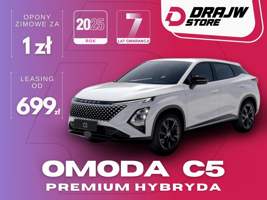 Omoda 5 Hybryda PREMIUM 1,5 T-GDi 224 KM DHT | Opony zimowe 1 zł | DRAJW.STORE