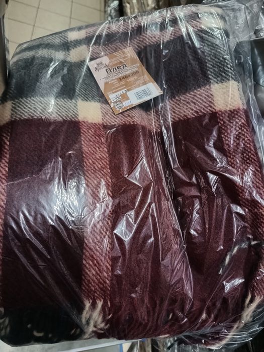 Плед из новозеландской шерсти, 100% шерстяной плед  ТМ Ярослав